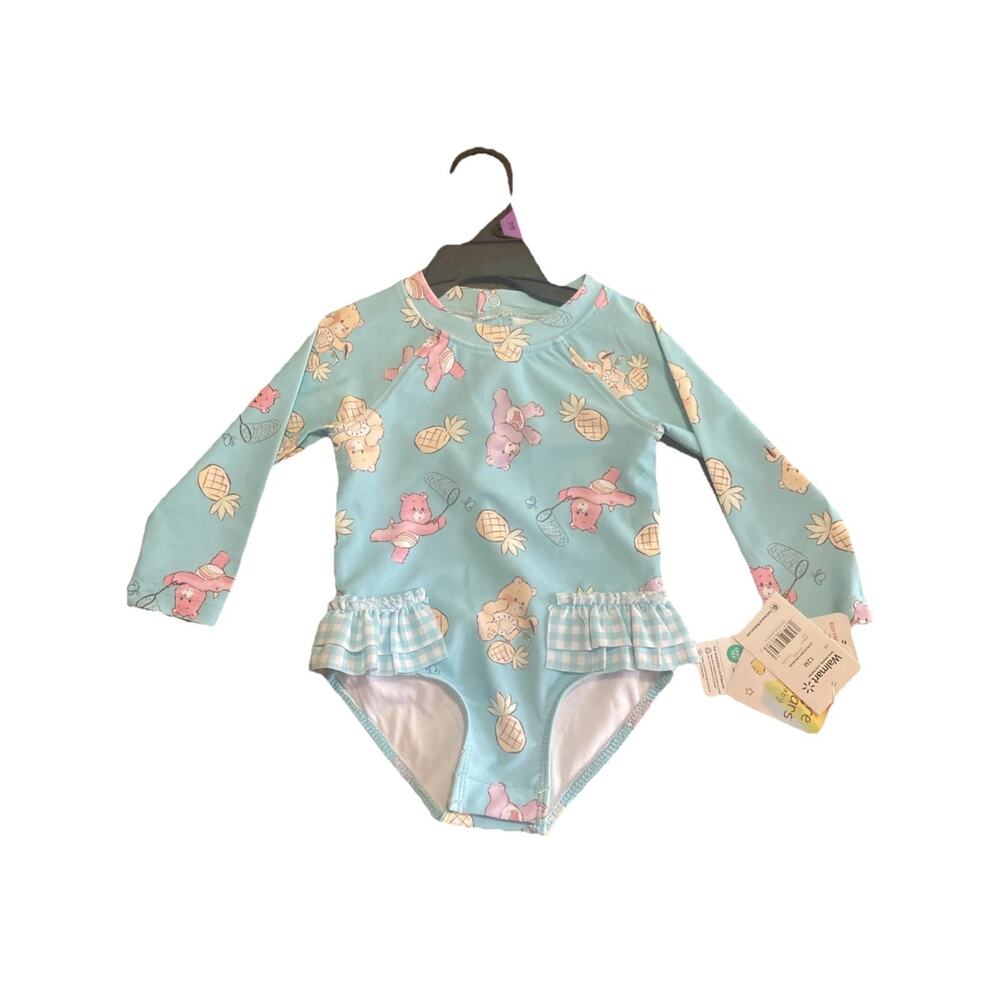 Baby Care Bears Swim Suit One Piece Sz 12 Months UPF 50+ Sun Protection NWT‎ NEW